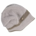thumbnail image 1 of BambooMN Women's Luxe Charmed Double Layer Knit Stylish Slouch Beanie - Pewter, 1 of 6