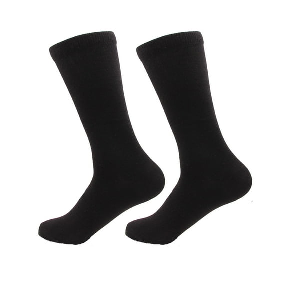 BambooMN Women's Rayon From Bamboo Fiber Thin with Thick Sole Socks - Black - 2prs, Size 10-13
