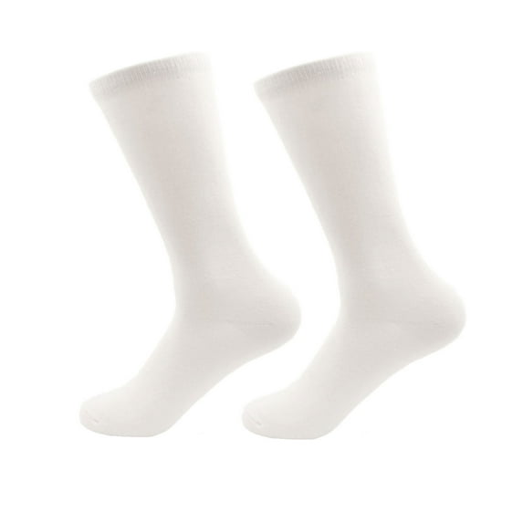 BambooMN Women's Rayon From Bamboo Fiber Thin with Thick Sole Socks - White - 2prs, Size 4-9
