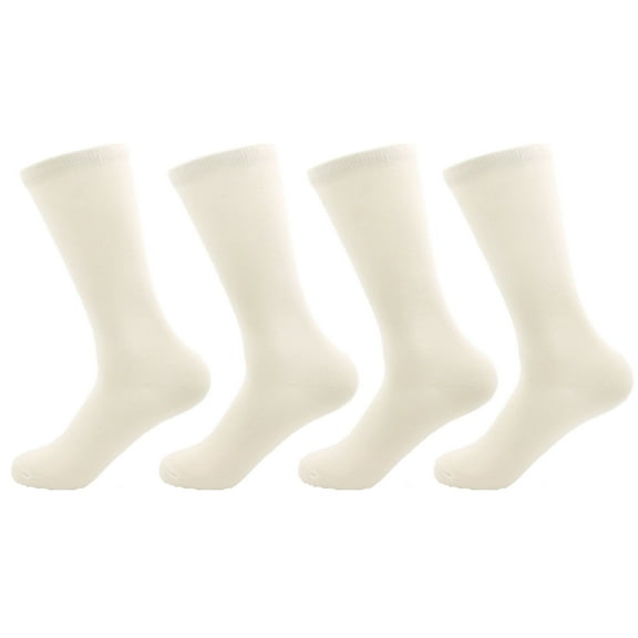 BambooMN - Women's Rayon from Bamboo Fiber Socks - Beige - 4prs