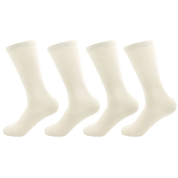 BambooMN - Women's Rayon from Bamboo Fiber Socks - Beige - 4prs