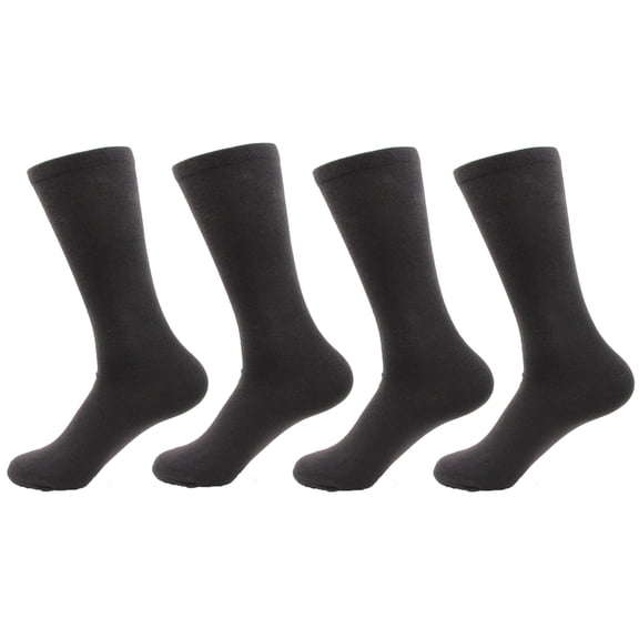 BambooMN - Women's Rayon from Bamboo Fiber Socks - Charcoal - 4prs