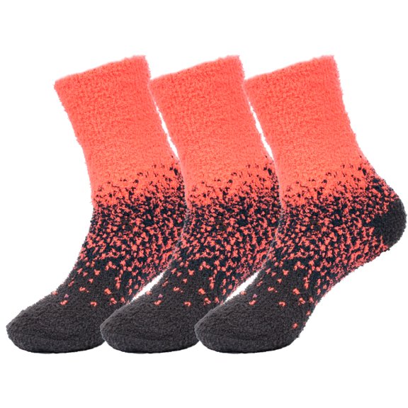 BambooMN XL Fuzzy Gradient Socks - 04 Marigolds - 3 prs