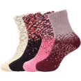thumbnail image 1 of BambooMN XL Fuzzy Gradient Socks - Assortment 4D, 4 prs, 1 of 5