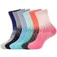 thumbnail image 1 of BambooMN XL Fuzzy Gradient Socks - Assortment 6C, 6 prs, 1 of 5
