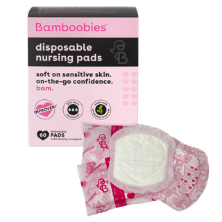 Bamboobies Washable Overnight Nursing Pads for Breastfeeding, Reusable  Pads, Blue and White (4 Pairs)