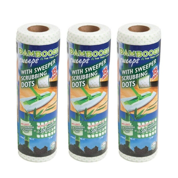 Bambooee Reusable Bamboo Sweeper Sheets with Sweeper Scrubbing Dots 3