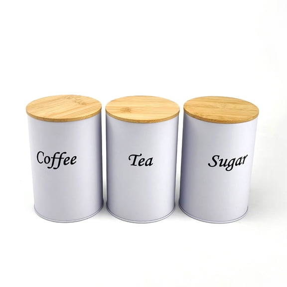Bamboos Covered Airtight Container Coffee Teas Candy Storage Kitchen Organizers