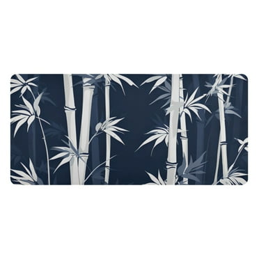 Bamboos Desk Mats Large Mouse Pad Long Keyboard Computer Rubber Base Non-Slip Mats Accessories Decor for Office Home 16.5"x35.4"