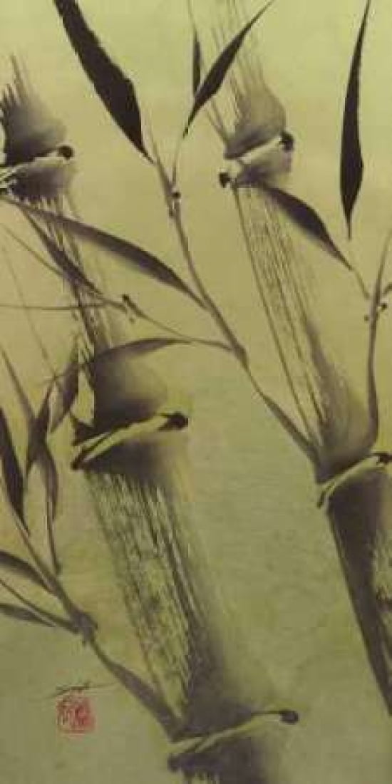 Bamboos Peace Canvas Art - Katsumi Sugita (10 x 20)