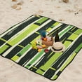 thumbnail image 1 of Bamboos Stripe Beach Blanket Outdoor Picnic Mat Sandproof Waterproof Foldable for Camping Travel Hiking, 1 of 6
