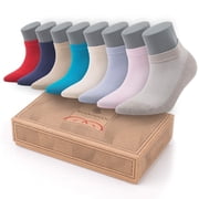 Bambooven Bamboo Ankle Socks for Women, Odor-Free, 8 Pairs
