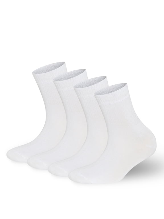 Bamboo Diabetic Ankle Socks, Non-Binding, Size 6-9, 4 Pairs