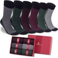 thumbnail image 1 of Bambooven Men's Bamboo Dress and Trouser Socks, Super Soft, Odor Free and Breathable, 6 Pairs-625, 1 of 9