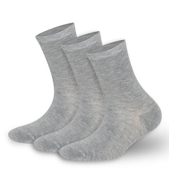 Bambooven Bamboo Crew Socks for Women, Odor-Free, 3 Pairs