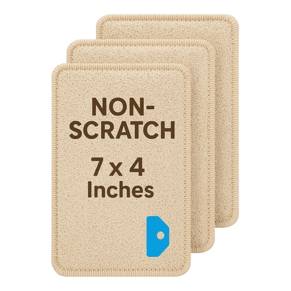 Bambou Odor-Free Natural Scrubbing Sponges for Dishes  91% Bamboo-Derived Rayon Cellulose Fiber, Reusable, Durable, Absorbent, Non-Scratch, Washable, Eco-Friendly Dish Sponge  3 Pack, 7x4 Inch, Ove