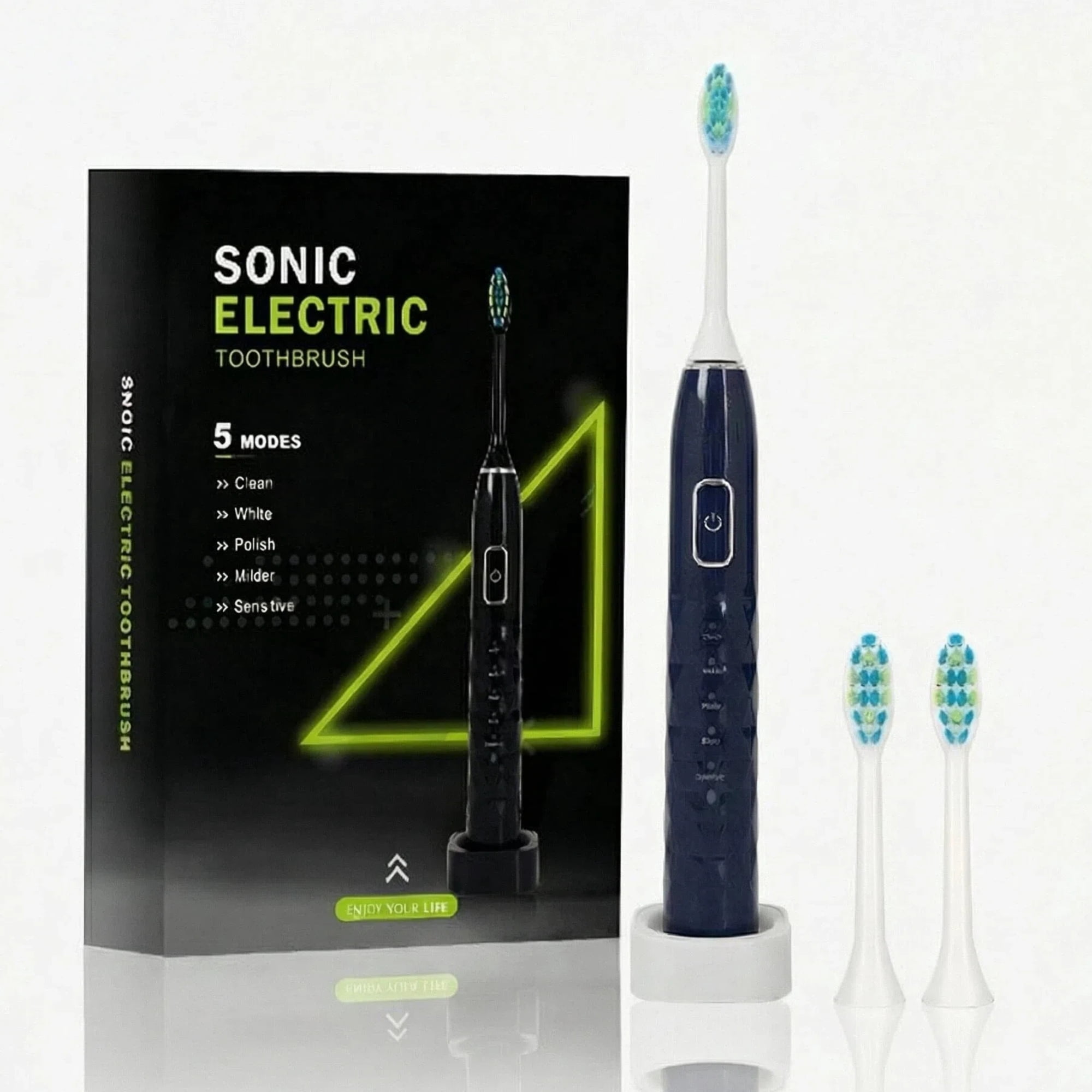 GUFICLE Diamond Pearl Adults Sonic Toothbrush, Induction Charging, 5 Modes, Navy