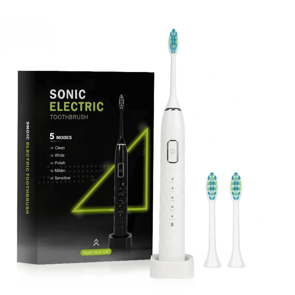 GUFICLE Diamond Pearl Adults Sonic Toothbrush, Induction Charging, 5 Modes, White