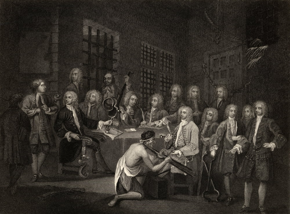 Bambridge On Trial For Murder By A Committee Of The House Of Commons Engraved By S Bull After Hogarth From The Works Of Hogarth Published London 1833 Canvas Art - Ken Welsh Design Pics (34 x 24)