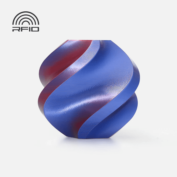 Bambu Lab Filament Carft 3D Printer PLA Silk-Midnight Blaze (Blue-Red)-Filament with spool