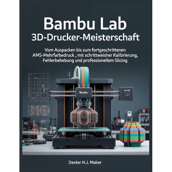 Bambu Lab 3D-Drucker-Meisterschaft: Vom Auspacken bis zum fortgeschrittenen AMS-Mehrfarbendruck, mit schrittweiser Kalib, (Paperback)
