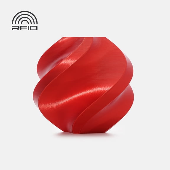 Bambu Lab 3D Printer Filament PLA Silk+ - Candy Red-Filament with spool