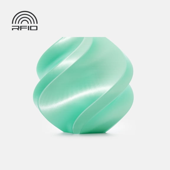 Bambu Lab 3D Printer Filament PLA Silk+ - Mint-Filament with spool