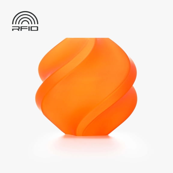 Bambu Lab 3D Printer Filament PLA Translucent-Orange-Filament with spool