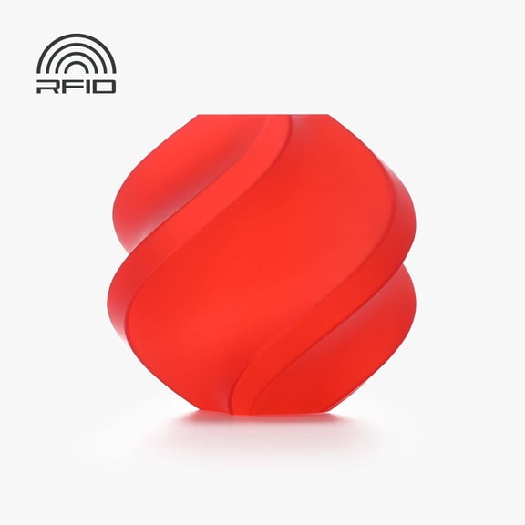 Bambu Lab 3D Printer Filament PLA Translucent - Red-Filament with spool