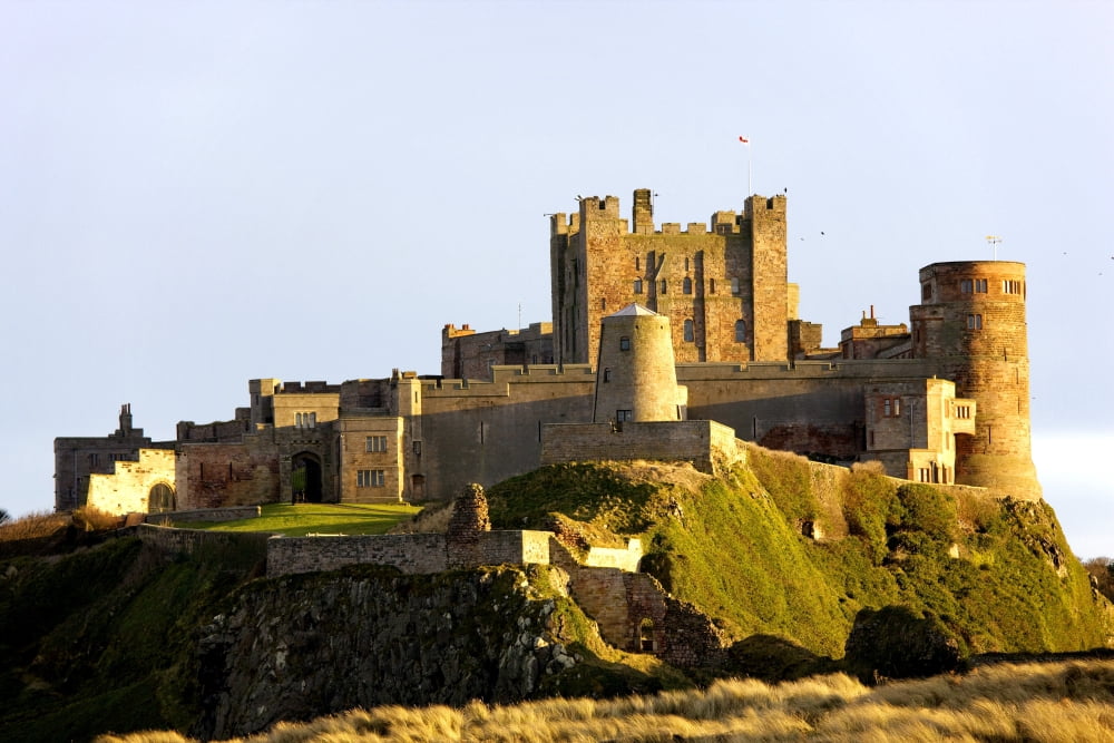 Bamburgh Castle Bamborough Northumberland England Uk Canvas Art - John Short Design Pics (19 x 12)