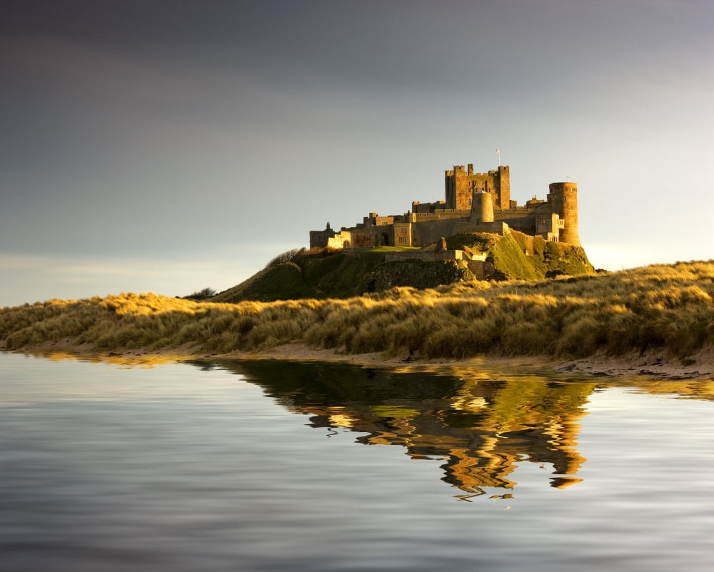 Bamburgh Castle Bamborough Northumberland England Uk Canvas Art - John Short Design Pics (34 x 26)