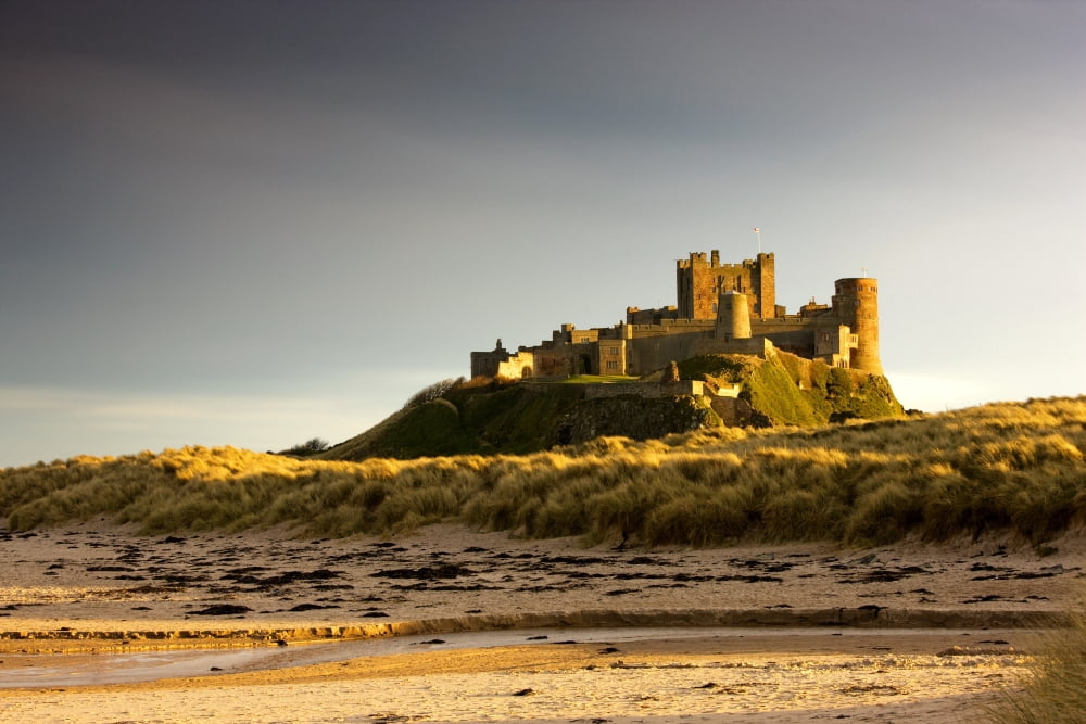 Bamburgh Castle Bamborough Northumberland England Uk Canvas Art - John Short Design Pics (38 x 24)