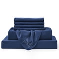 thumbnail image 1 of Bambusa Sheets| Silky Soft, Durable, Kind-To-Skin| 7-Pcs 100% Bamboo Bedding | |(Navy Blue) K=King, 1 of 7
