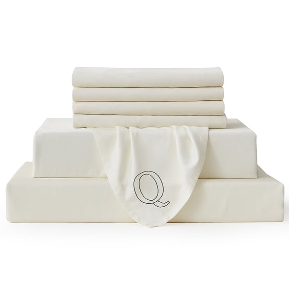 Bambusa Sheets| Silky, Soft & Functional for All Ages | Match Size & Direction | Ultimate Sleep-Q=Queen(Ivory)
