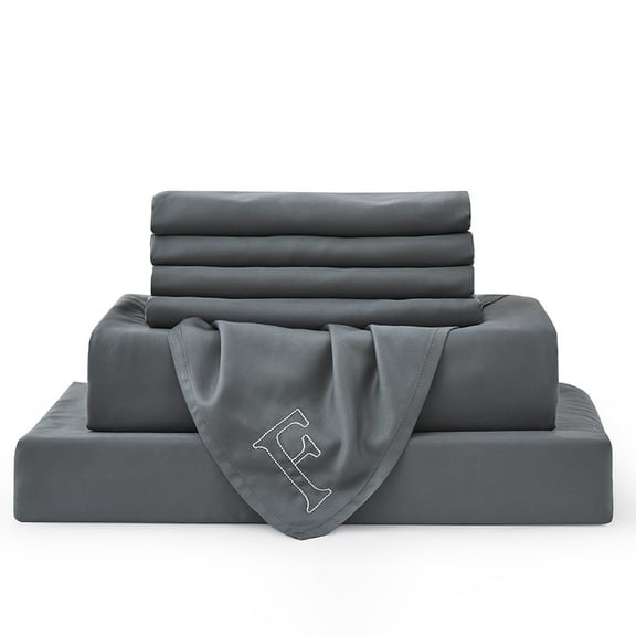 Bambusa Sheets|Stress Relief for All Ages | Cooling Bamboo Viscose Bedding | Ideal for Hot Sleepers & Allergies (Full-Gray)