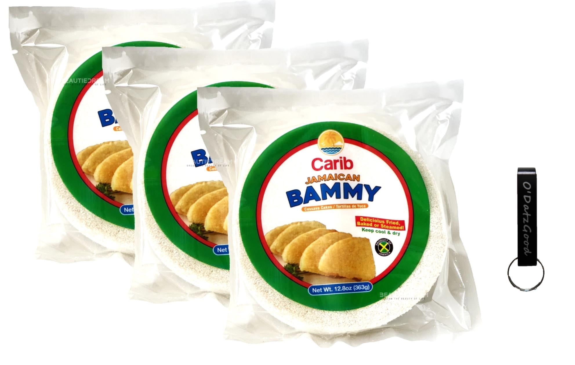 Bammy Jamaican Cassava Cakes by Carib 12.8 oz (363g) Pack of 3 Packaged w/  ODatzGood - Walmart.com, image size:1983x1259