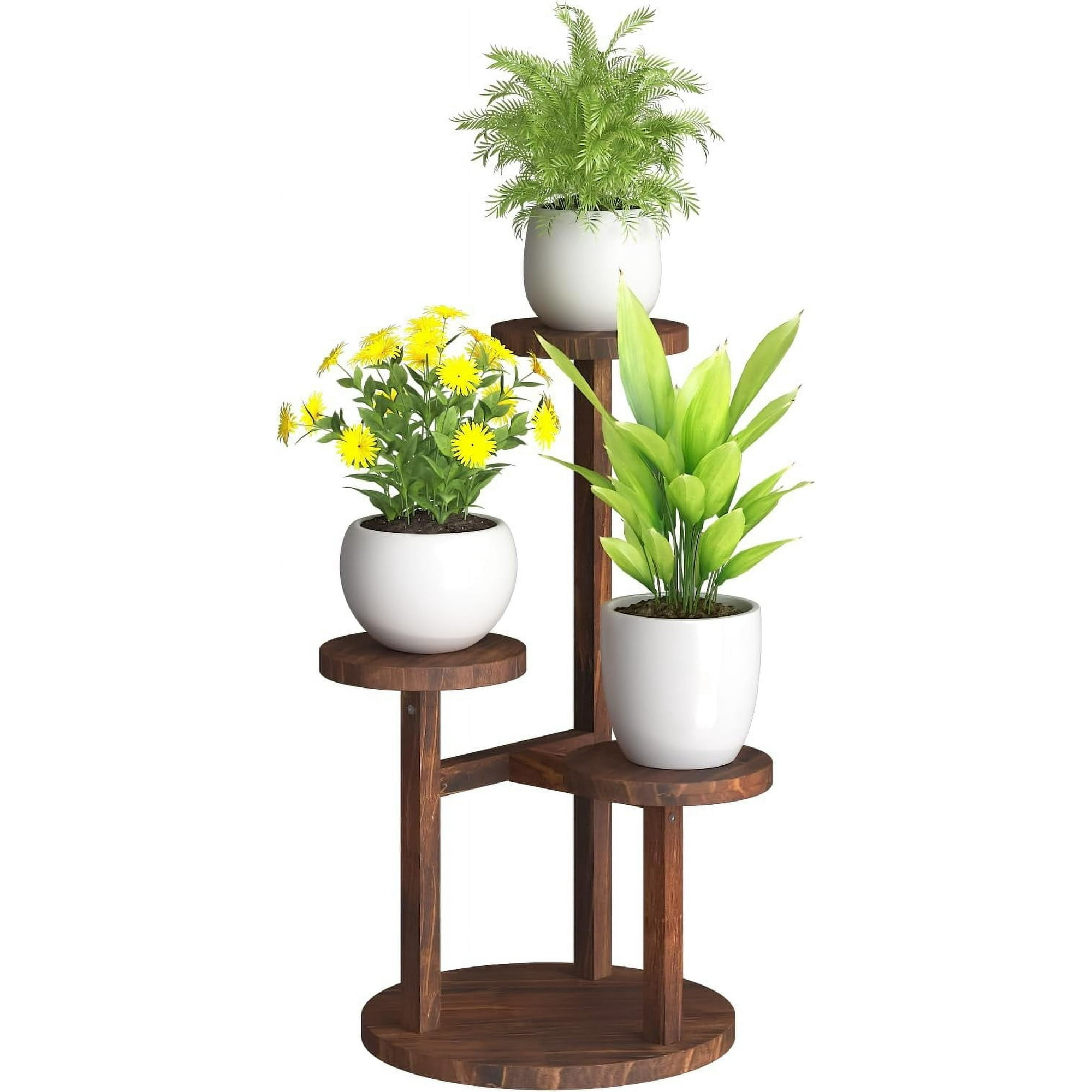 Bamworld Supporto Per Piante 09F - Portavaso In Metallo, Design Semplice Per Interni