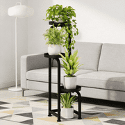 Bamworld 3 Tier Tall Metal Plant Stand Indoor Outdoor Heavy Duty Corner Shelf for Multiple Plants, Perfect for Patio, Garden, Balcony, Living Room & Bedroom Flower Pot Display
