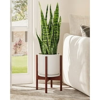 Bamworld Adjustable Bamboo Plant Stand Indoor,Plant Shelves Fits 8 9 10 11 12 Inches,Small Corner Planter Holder for Indoor Plants,Flower Stand for Home Garden Indoor Outdoor Decoration,Red-brown