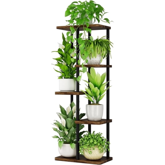 Bamworld Corner Plant Stand Indoor 5 Tier Metal Shelf, Narrow - Walmart.com