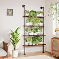 thumbnail image 1 of Bamworld Large Plant Shelf Indoor 4-Tier Tall Plant Rack 73in Wall Mount Metal Plant Stand Large Plant Holder, 1 of 6