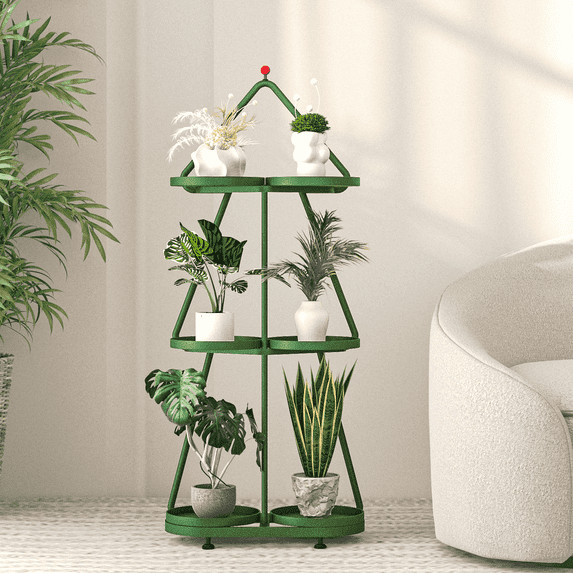 Bamworld Metal Plant Stand Indoor Outdoor Plant Shelves Indoor Plant Holder for Living Room Outdoor Plant Rack Indoor Multiple Plants Patio Balcony Garden