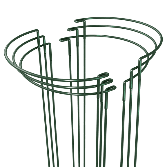 Bamworld 6 Pack Half Round Plant Support Stakes Sets Strong Versatile Peony Cages and Supports Plant Support Ring for Indoor and Outdoor Plants Such as Peonies Tomatoes Roses Flowers