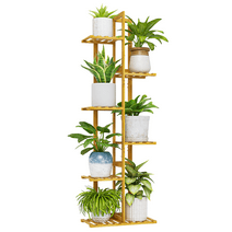 Bamworld Plant Stand Indoor 6 Tier 7 Potted Bamboo Plant Shelf for Indoor Plants Corner Plant Stand Plant Shelf For Indoor, Tiered Plant Stands, Planter Holder for Multiple Plants Indoor Tall