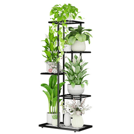 Dazone Demountable Metal 2 Tiers Plant Rack Indoor Floor Model Potted Plant Stand Black Dazone Demountable Metal 2 Tiers Plant Rack Indoor Floor Model Potted Plant Stand Black
