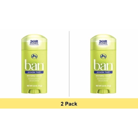 Ban® 2.6 oz. Invisible Solid Antiperspirant and Deodorant in Powder Fresh - 2 Pack