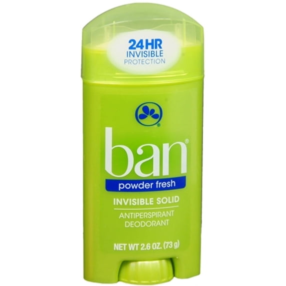 Ban Anti-Perspirant Deodorant Invisible Solid Powder Fresh 2.60 oz (Pack of 2)