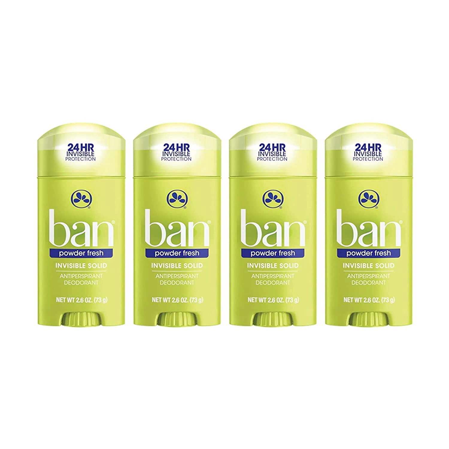 Ban Anti-Perspirant Deodorant Invisible Solid Shower Fresh 2.60 oz (Pack of 4)