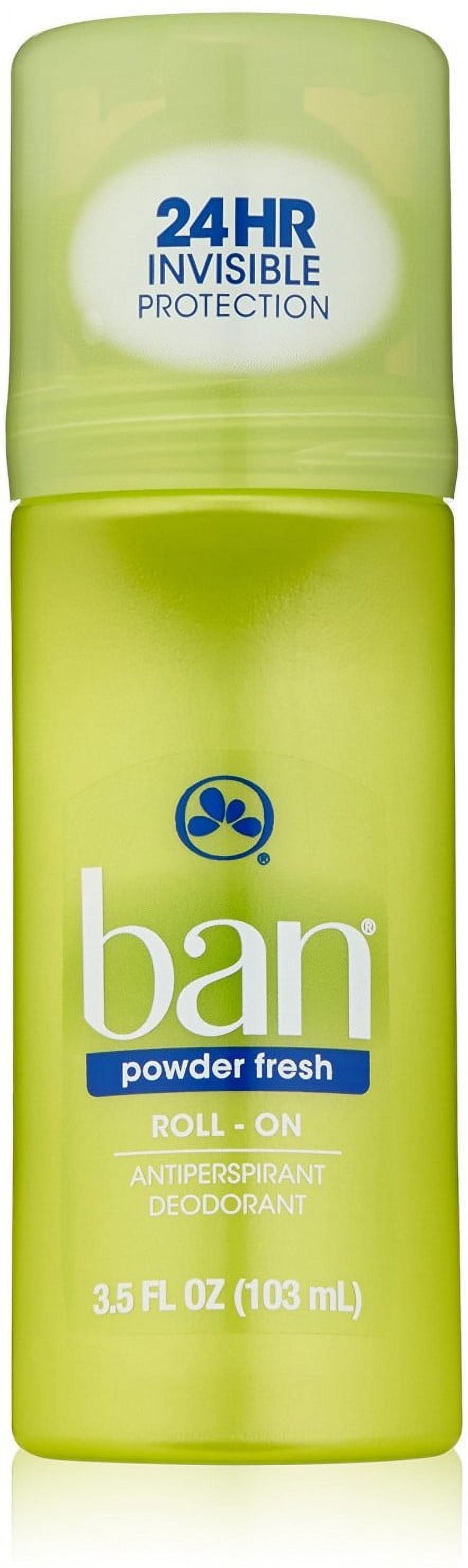 Ban Anti-Perspirant Deodorant Original Roll-On Powder Fresh 3.50 oz (Pack of 3)