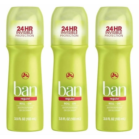 Ban Anti-Perspirant Deodorant Regular 24HR Odor Protection, 3.5oz, 3-Pack